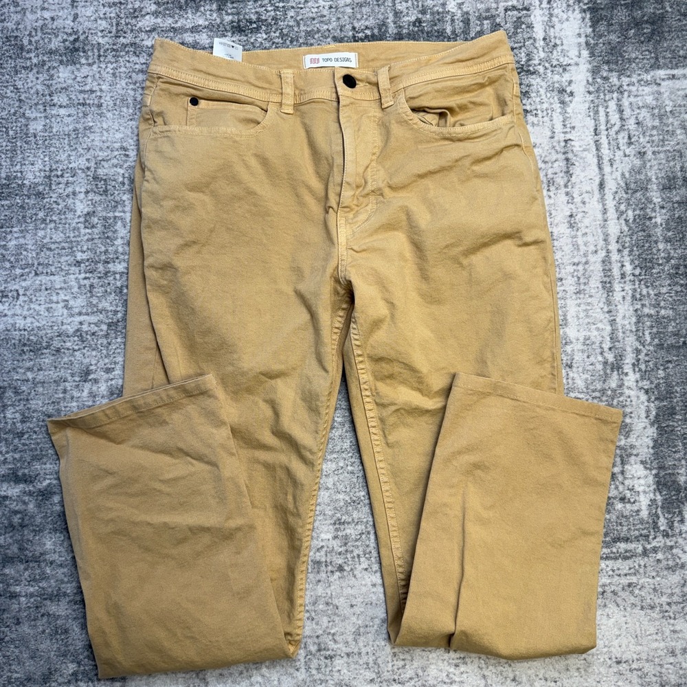 Topo Designs Pants Mens 32 (30x27) Canvas Stretch 5 Pocket Hiking Outdoors Chore